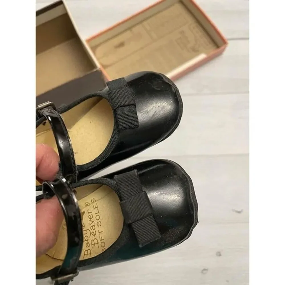 Vintage baby beaver baby Shoes‎ Size 1